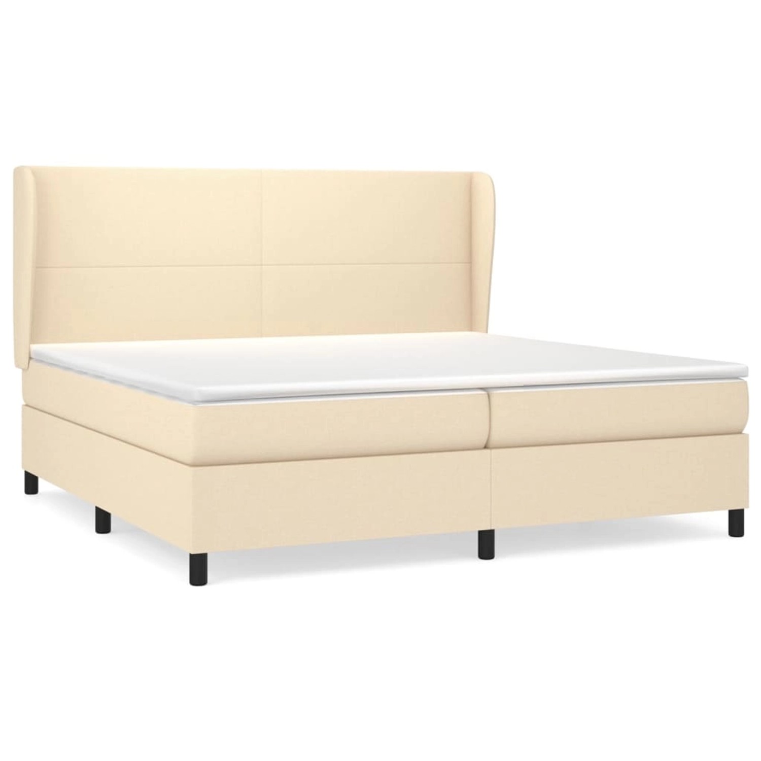 vidaXL Boxspringbett Boxspringbett mit Matratze Creme 200x200 cm Stoff Bett günstig online kaufen