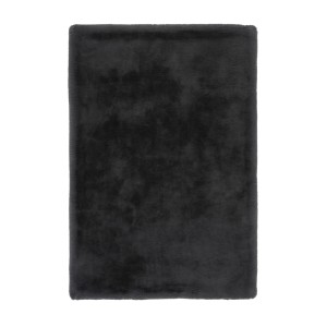 Graphitfarbener Hochflorteppich Lalee Heaven, 80x150 cm, mit weichem Flor.