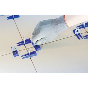 LUX Nivellierhilfe Startset mit Keilen und Clips zum Fliesen verlegen.