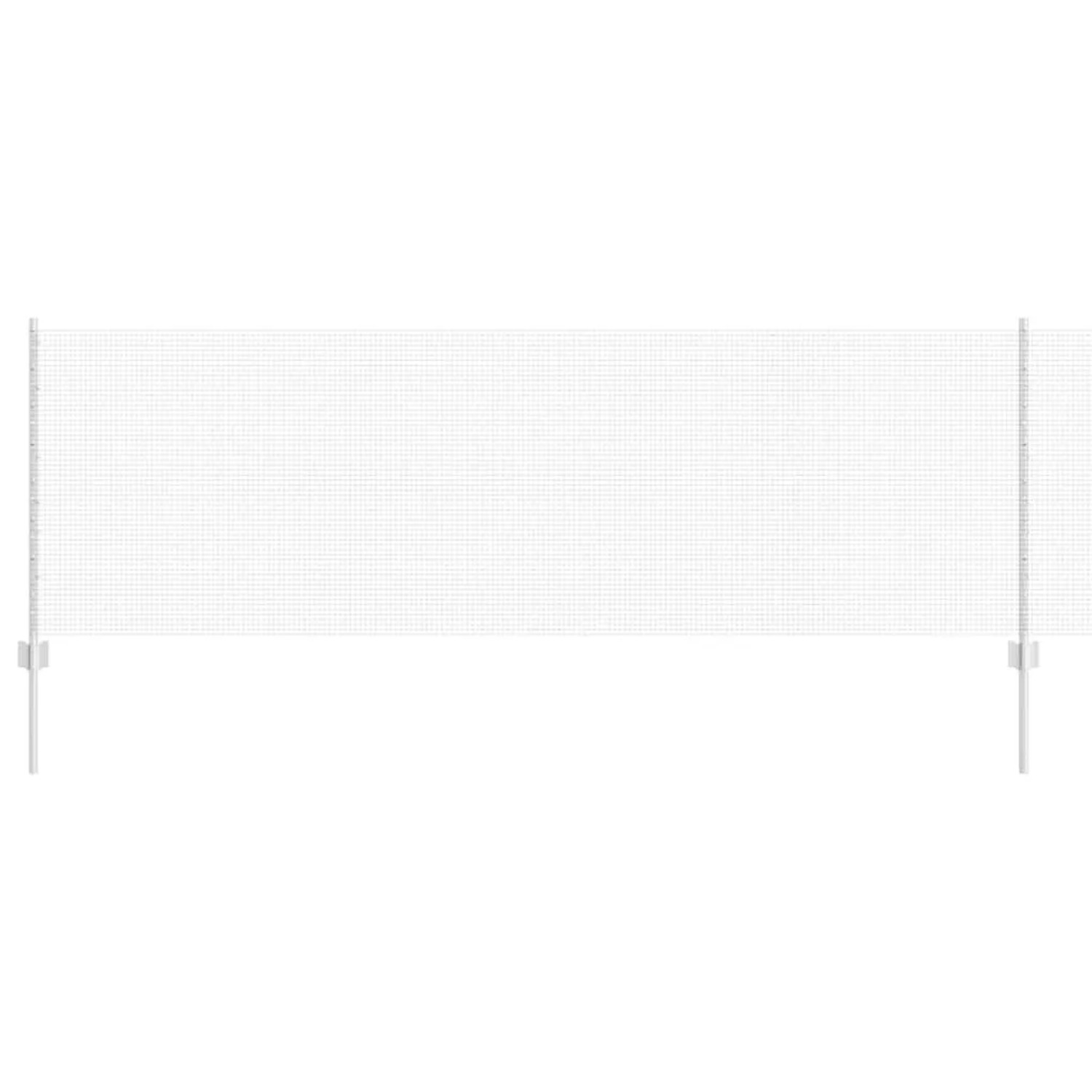 vidaXL Zaun mit Pfosten Silber 0,8 x 10 m Stahl 3336321 günstig online kaufen