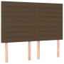 Boxspringbett vidaXL dunkelbraun, Stoff, mit Matratze und Bank. Bett für erholsamen Schlaf.