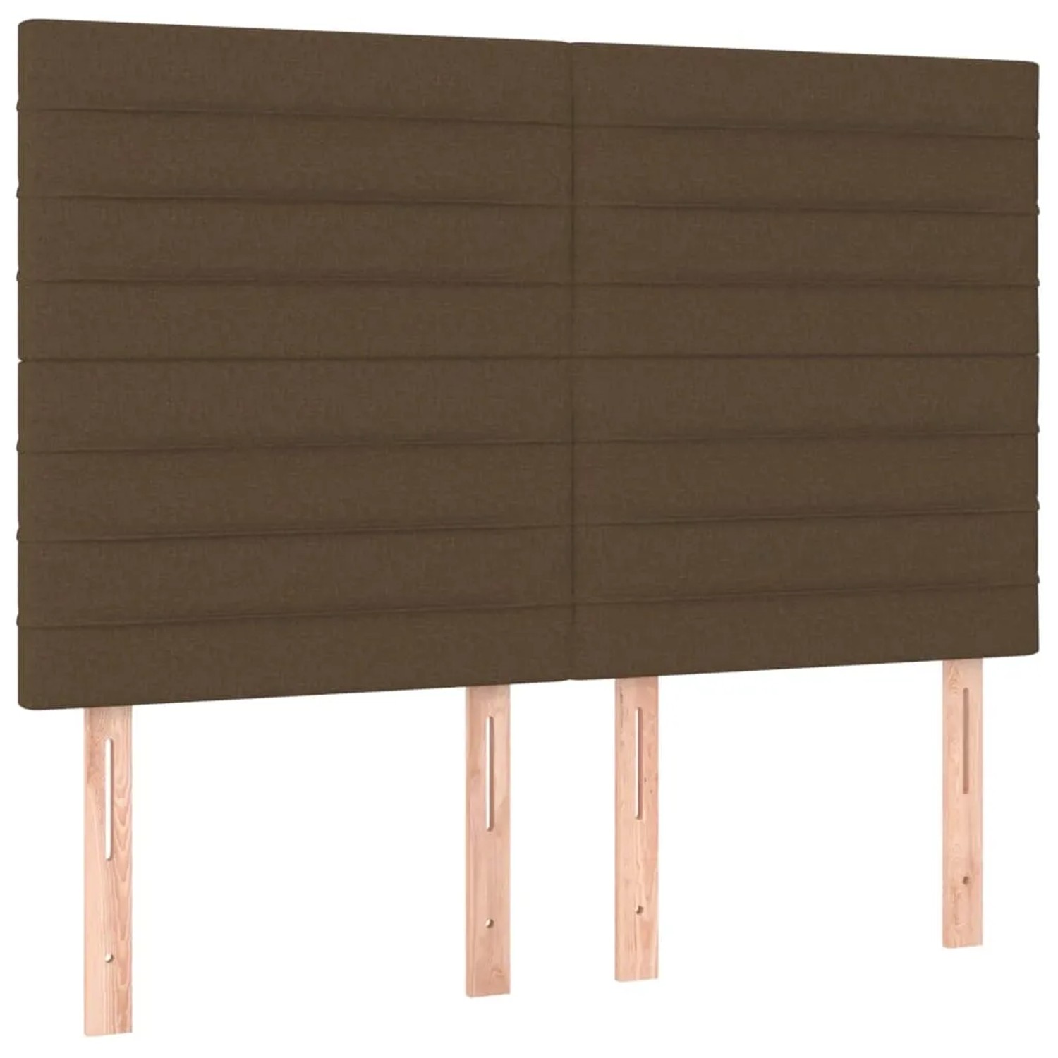 Boxspringbett vidaXL dunkelbraun, Stoff, mit Matratze und Bank. Bett für erholsamen Schlaf.
