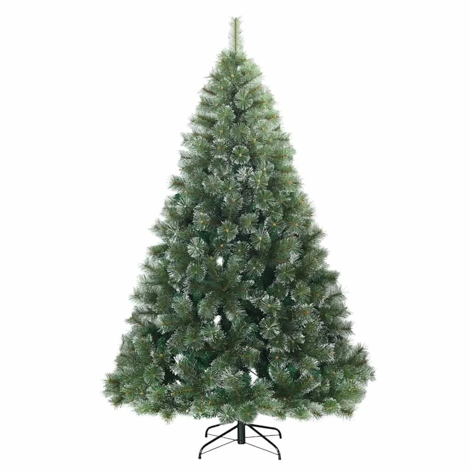 vidaXL Künstlicher Scharnier-Weihnachtsbaum Shneebedeckt Weiß 240 cm 42019340