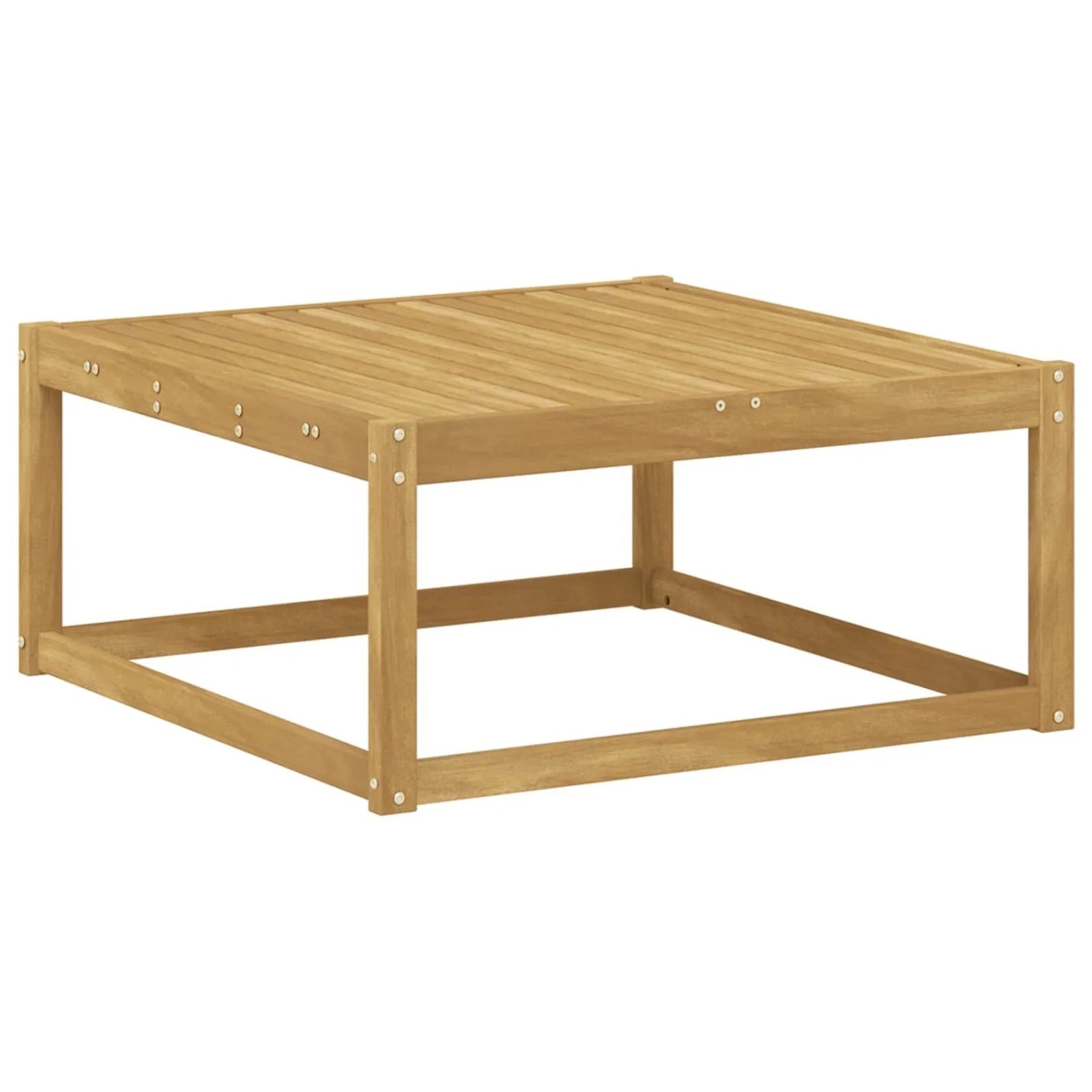vidaXL Outdoor-Fußhocker Massivholz Akazie Weiß 79 x 79 x 37 cm 901529