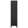 Schmaler, anthrazitfarbener und weißer Schließfachschrank aus Stahl, 90x40x180 cm, für Büro.