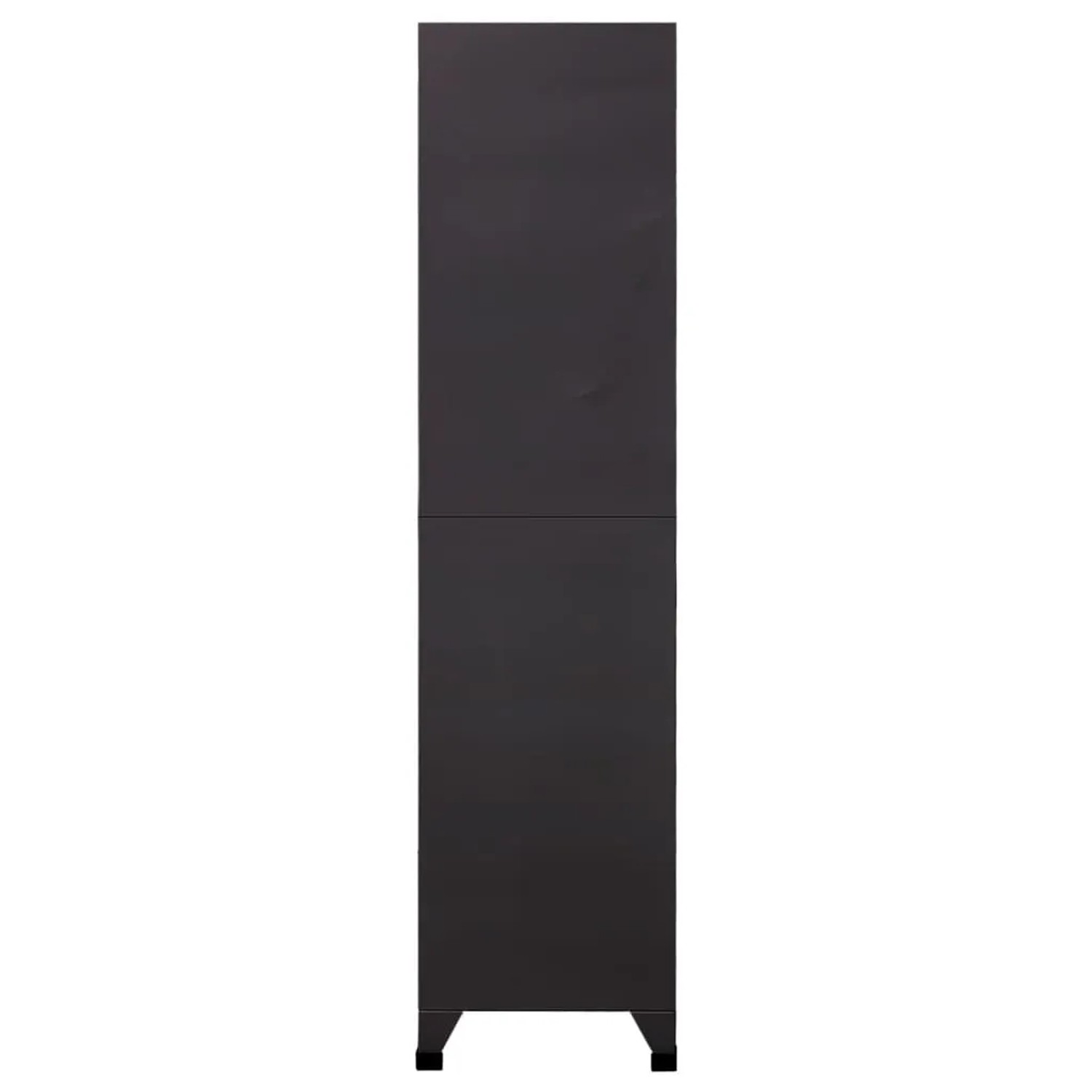 Schmaler, anthrazitfarbener und weißer Schließfachschrank aus Stahl, 90x40x180 cm, für Büro.