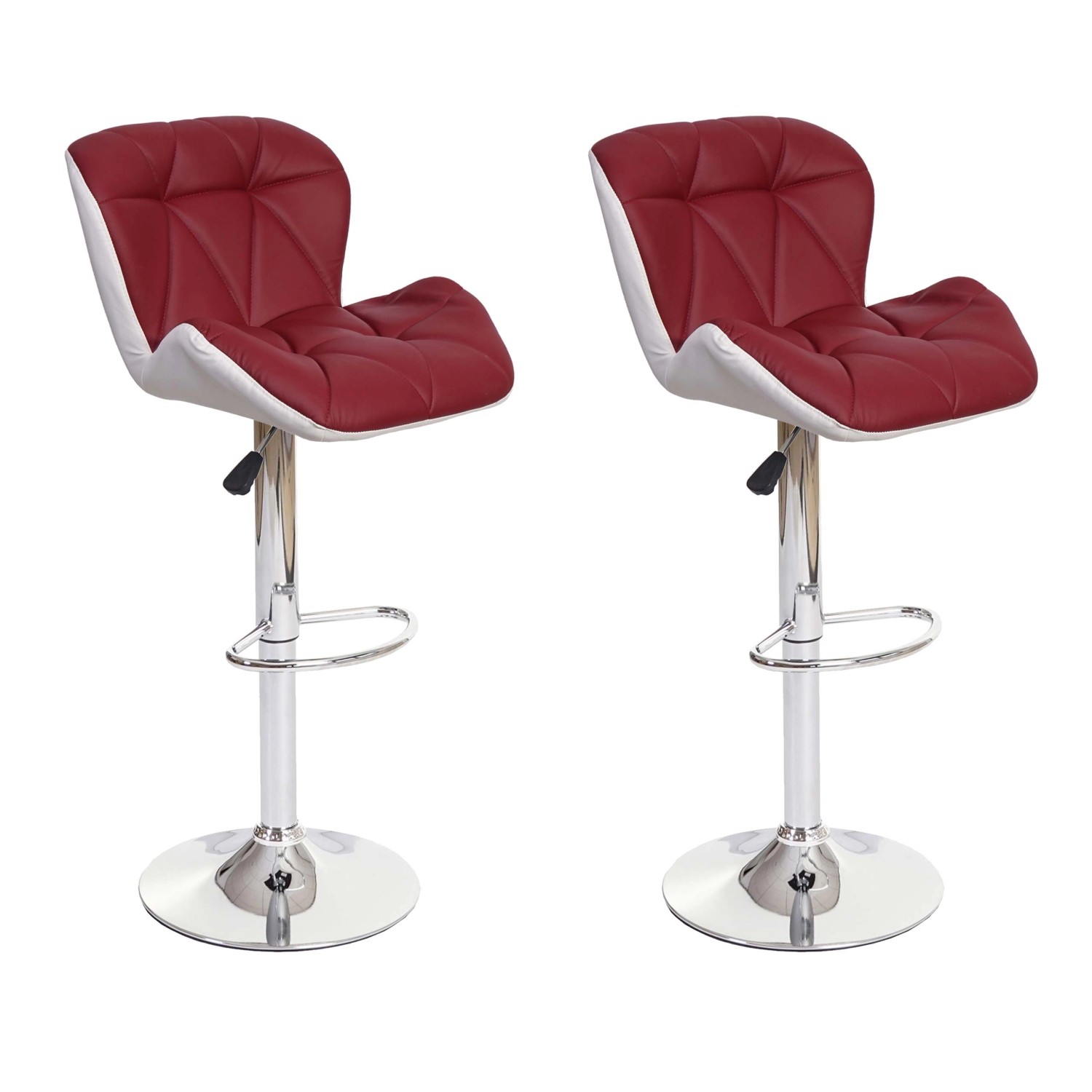PROREGAL 2er-Set Barhocker Mit Lehne Sitzhöhe 62-83cm Höhenverstellbar Kuns günstig online kaufen