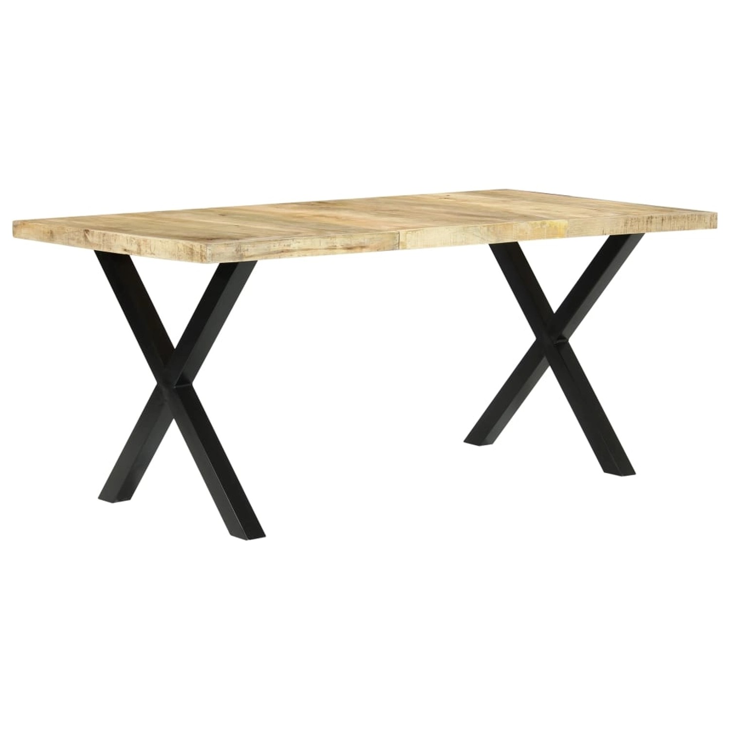 vidaXL Esstisch 180×90×76 cm Mango Massivholz holzfarbene Tischplatte + Sch günstig online kaufen