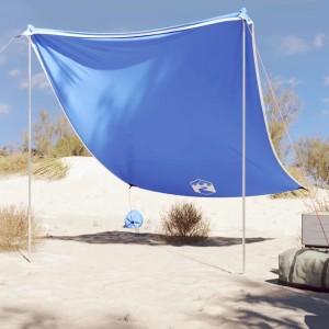 vidaXL Strand-Schattenzelt mit Sandsäcken Blau 214x236 cm 4008641