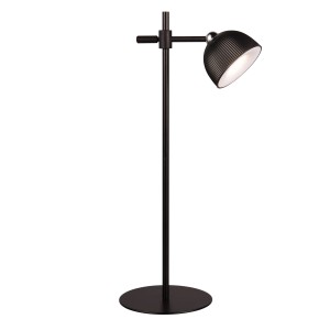 Schwarze Reality LED-Tischleuchte Maxima, Ø 8 cm, mit dimmbarem Licht.