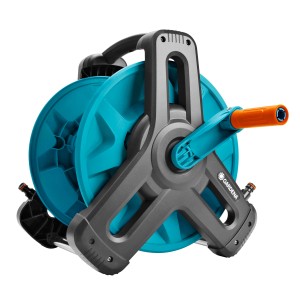 Gardena Schlauchtrommel Classic: Aufrollhilfe für Gartenschläuche bis 50m, mit Handkurbel und Nachtropfstopp.