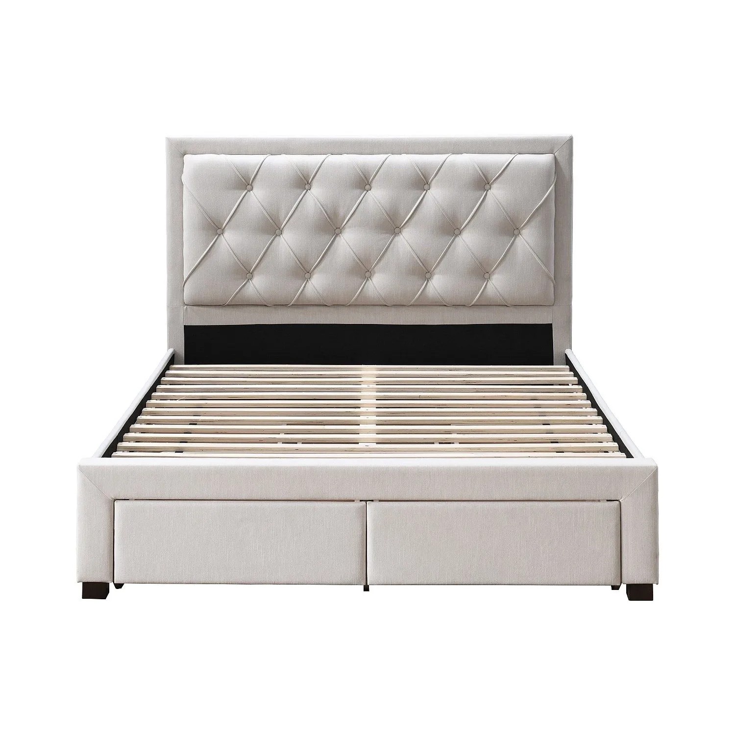 Vente-unique Bettrahmen Leopold Beige 216.5 cm