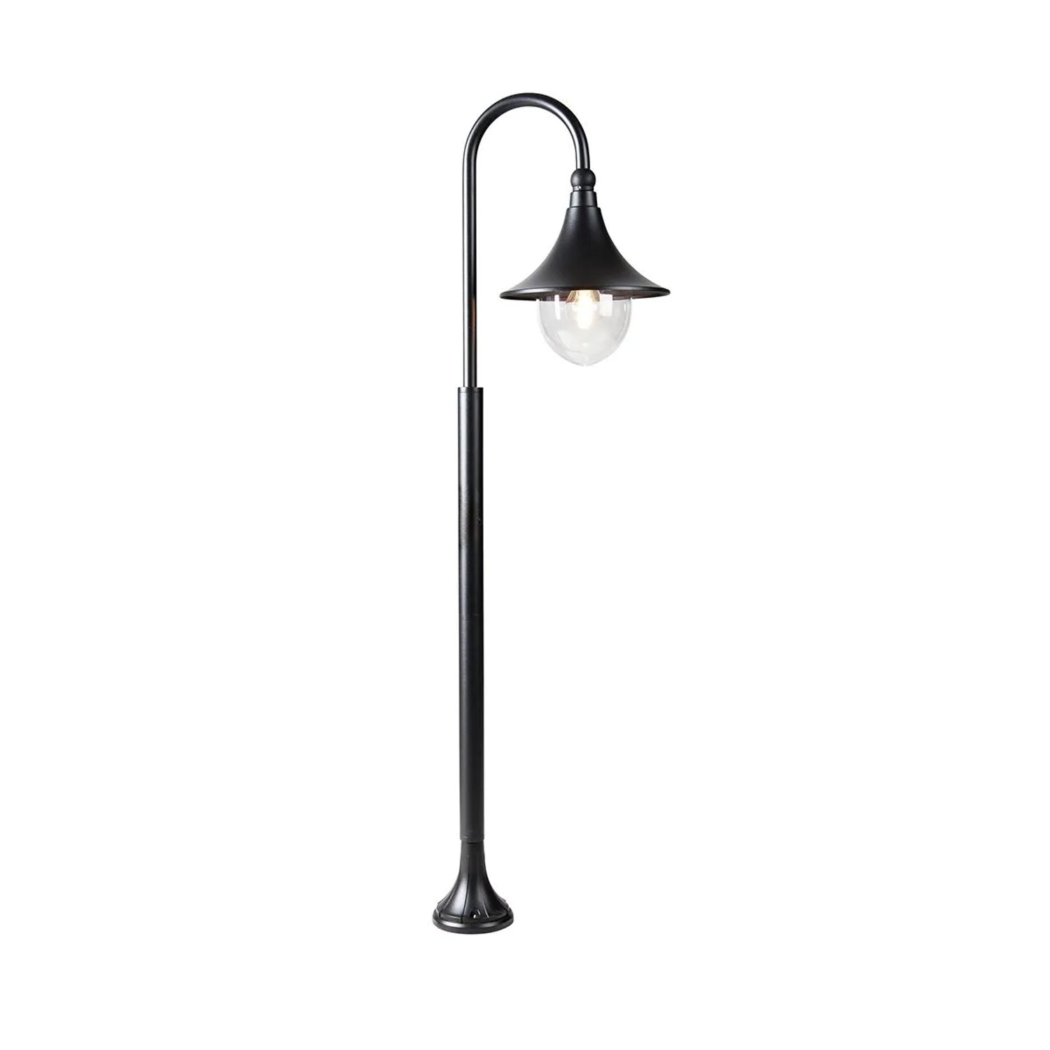 QAZQA Smart Außenlaterne Schwarz 125 cm IP44 inkl  Wifi A60 Daphne