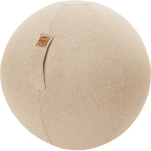 Beiger Sitting Ball Hocker Felt 150 l, Sitzsack mit Filzbezug und Seitentasche.