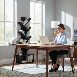 Relaxdays Bücherregal MDF Schwarz 6 Ebenen mit Sockelfach 113 cm x 38 cm x 20 cm