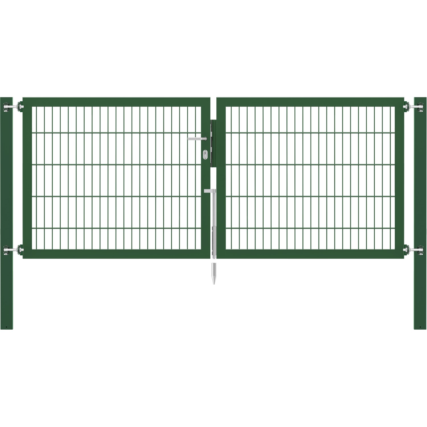 Doppeltor Flexo Plus 250 cm x 100 cm Pfosten 80 cm x 80 cm Grün