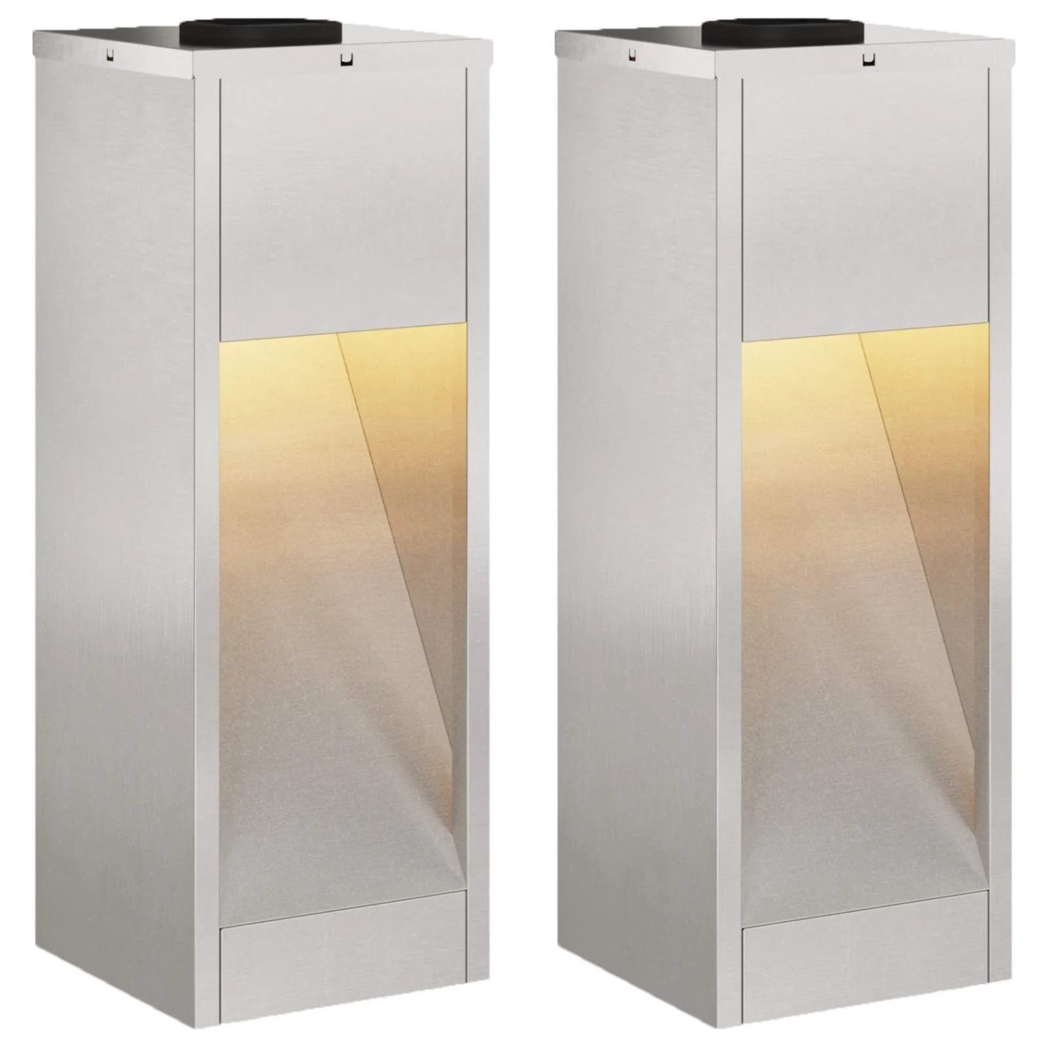 vidaXL Solar LED Wegeleuchte 2 Stk Silber Edelstahl 879713
