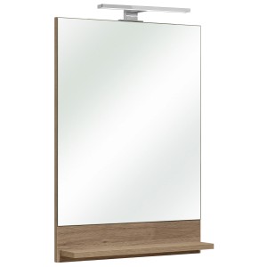 Pelipal Spiegel 50 cm Quickset 313 Sanremo Eiche mit Ablage. Badspiegel im Holzdekor.