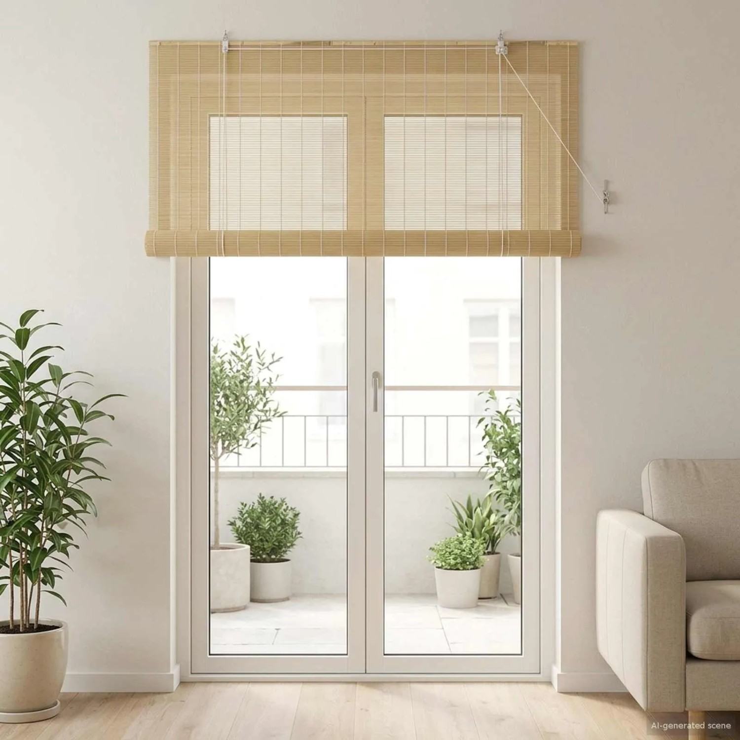 vidaXL Rollo Natur 130 x 220 cm Bambus 42039693