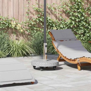 vidaXL Sonnenschirmständer Grau 45 x 45 x 45 cm Granit und Edelstahl 42006583