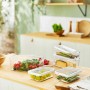 Rotho Cauma Kühlschrank-Organizer Set, 5-teilig, transparent. Küchenordnung mit Frischhaltedosen.