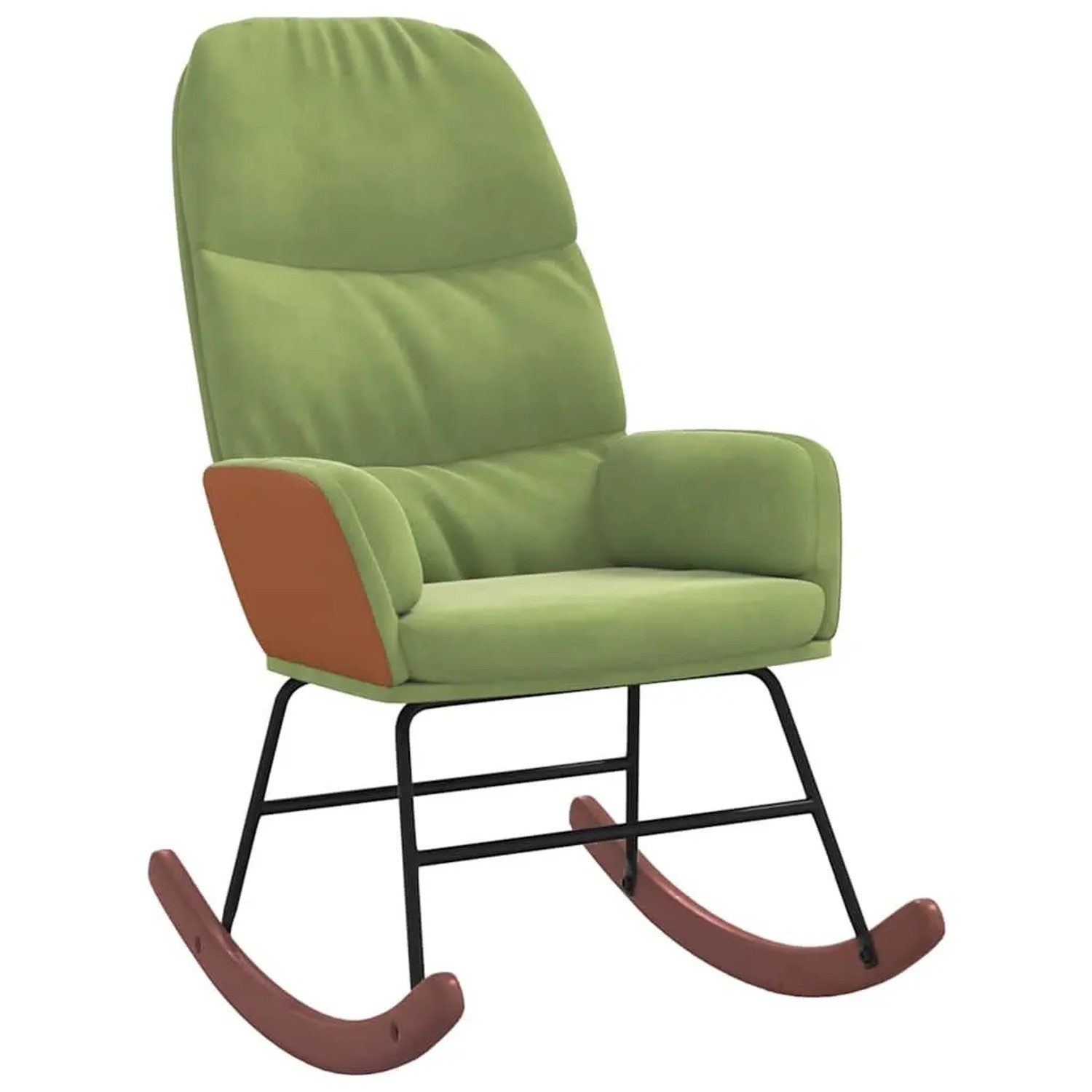 vidaXL Schaukelstuhl Hellgrün Samt 4102624 günstig online kaufen