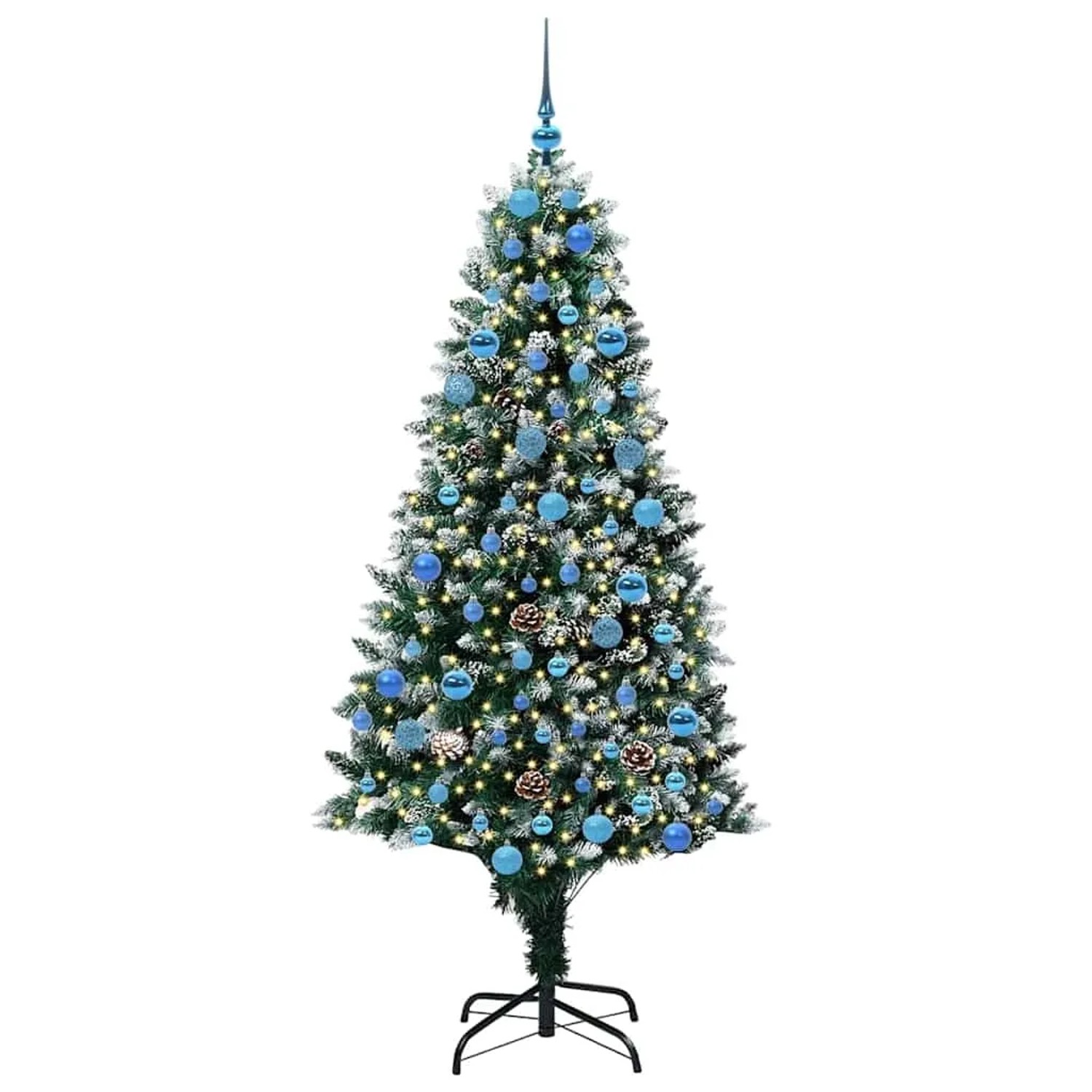 vidaXL Künstlicher Weihnachtsbaum mit 300 LEDs mit Ständer Grün 180 cm 3396271