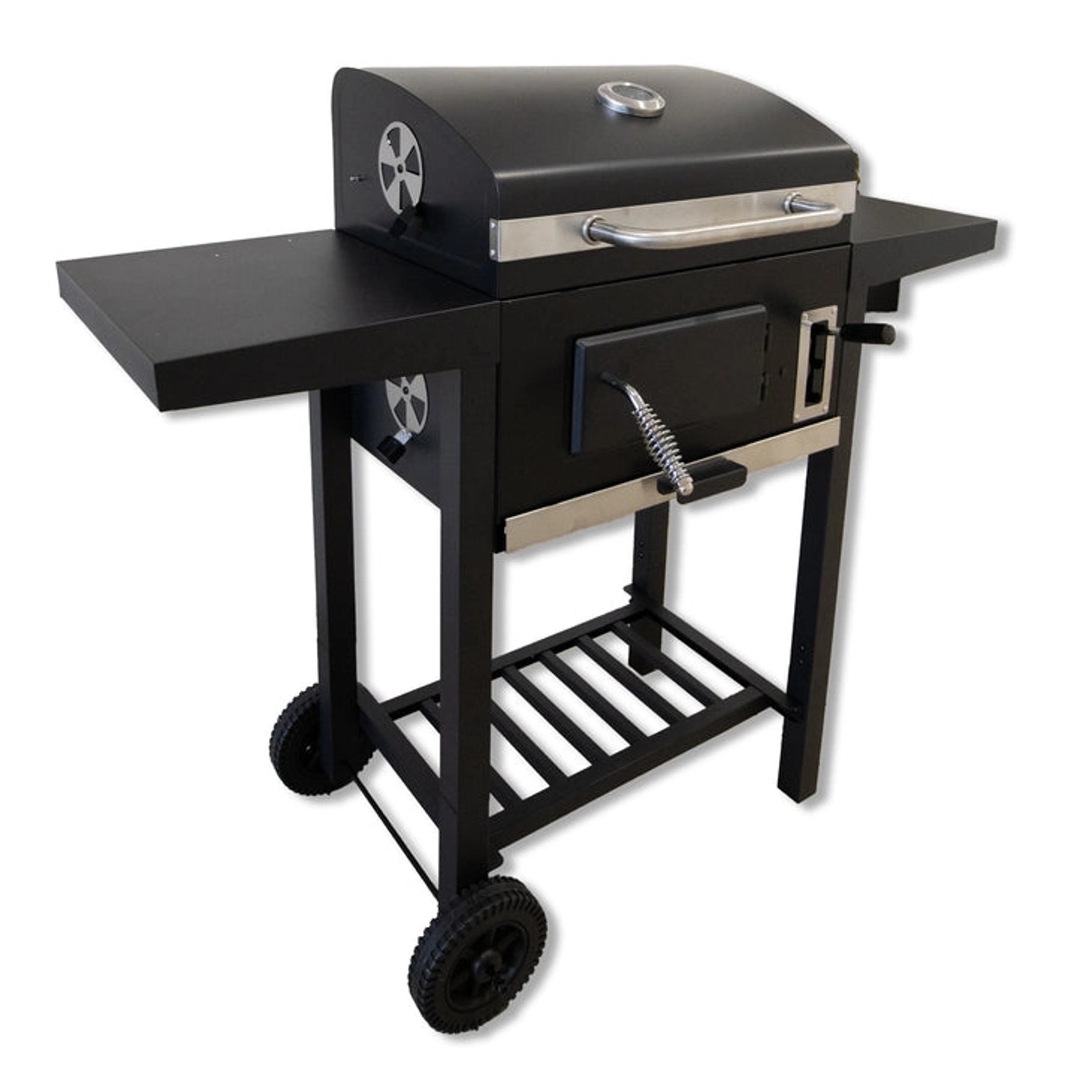 Schweng Holzkohlegrill mit Doppel-Seitenablagen Trolley günstig online kaufen