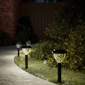 vidaXL Solar-Wegbeleuchtung mit Erdspießen 4 Stk Warmweiß & RGB 4008189