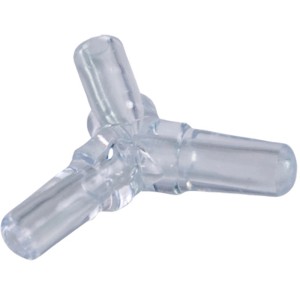 Klares Hobby Y-Stück 4/6 aus Kunststoff, 2er-Set für Aquarien.