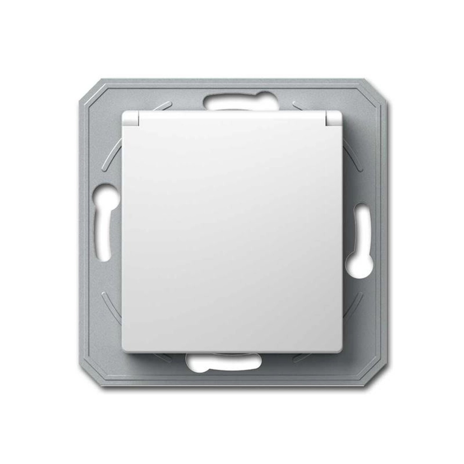 TEM EKONOMIK Schuko Steckdose Weiß Deckel OHNE Rahmen günstig online kaufen