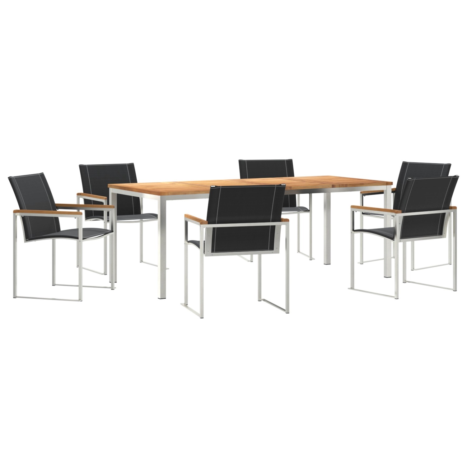 vidaXL 7-Teiliges Garten Esszimmer Set aus Massivem Akazienholz 3334819 günstig online kaufen