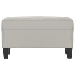 vidaXL Sitzbank Hellgrau 70x35x41 cm Mikrofasergewebe 349446