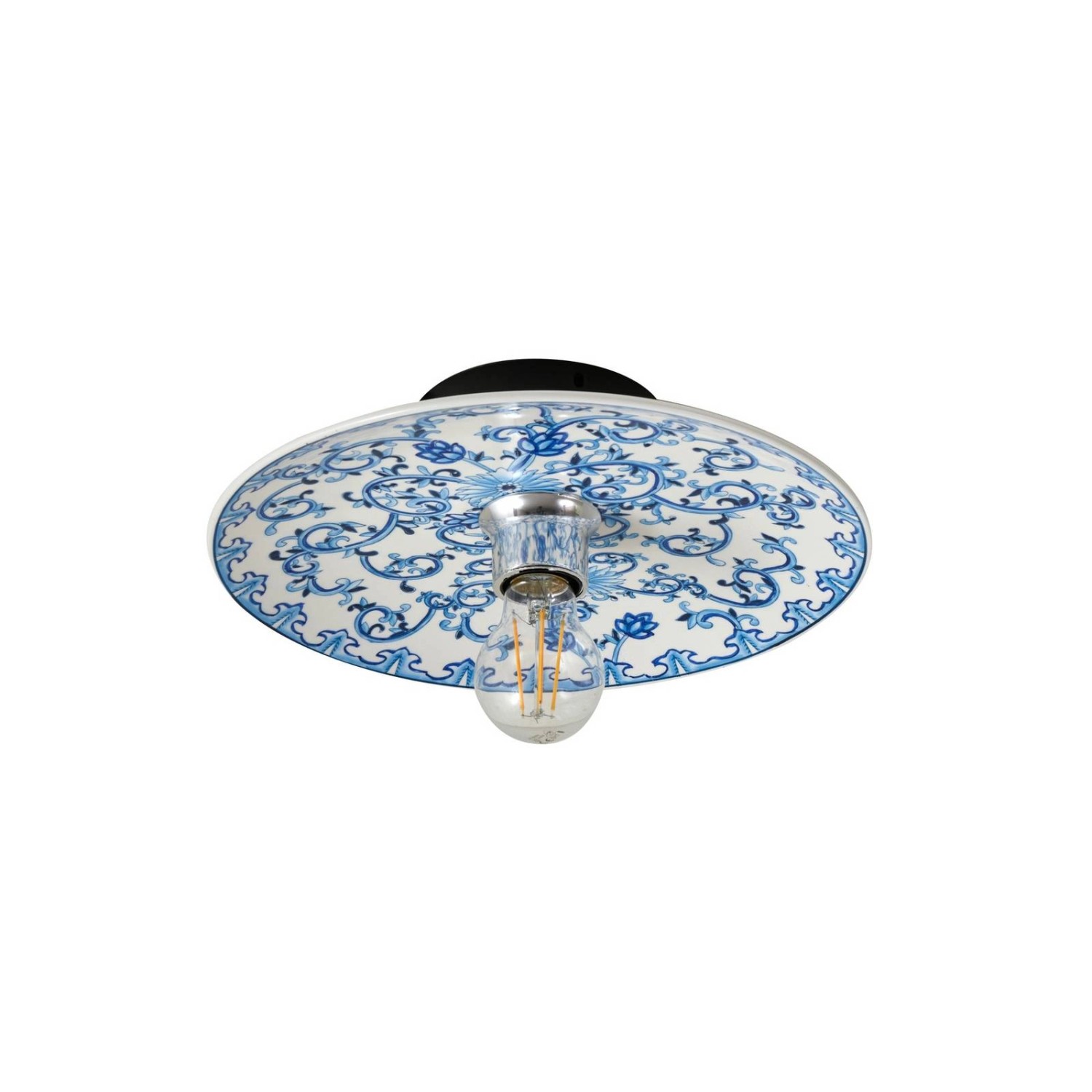 Lucande Wandleuchte Wandlampe Innen Faelira 10025824 Retro Vintage Antik in Weiß aus Keramik 1-flammig E27 Wohnzimmerleu...