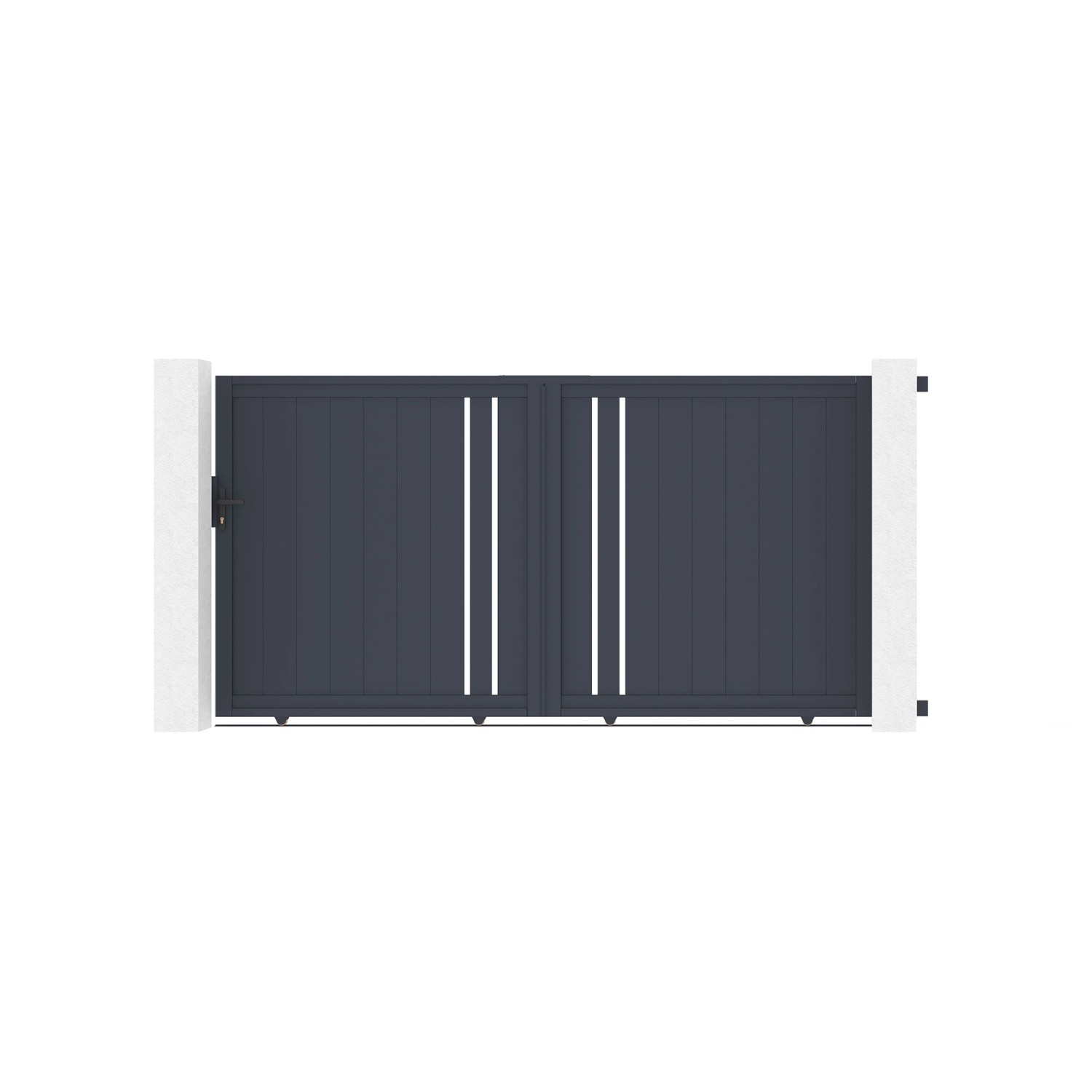Casanoov Schiebetor 3M Giona H 180 Graues Aluminium günstig online kaufen