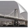 Myspotti Küchenrückwandfolie San Francisco mit beleuchteter Brücke als Fliesenschutz.