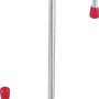 Verzinkter S-Haken für Wandhaken, 180x70mm, mit roten Schutzkappen.