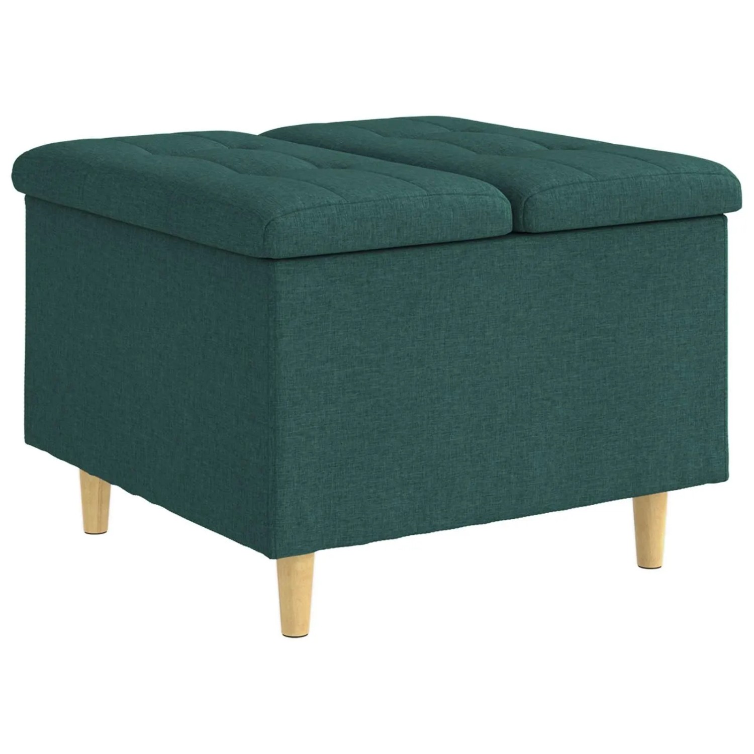 vidaXL Aufbewahrungsottomane Dunkelgrün 60 x 60 x 45 cm Stoff 876821