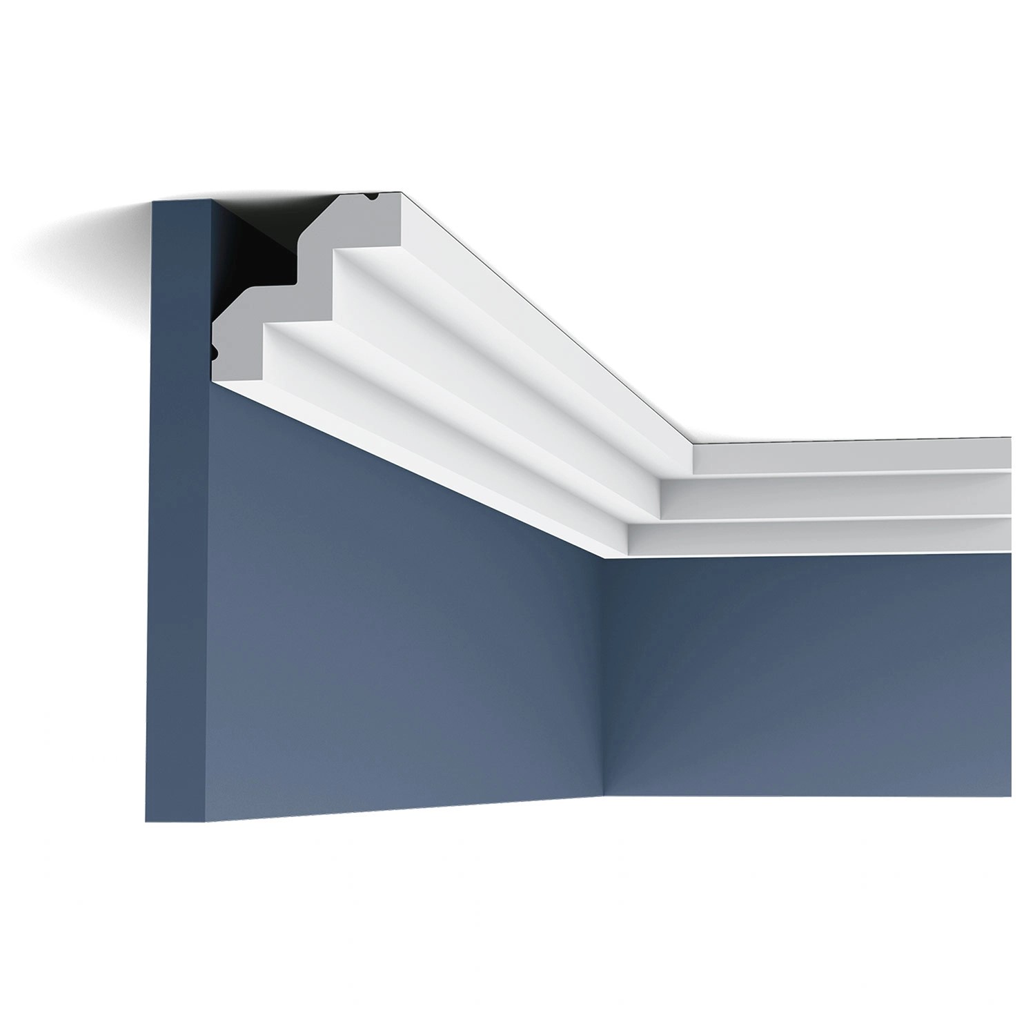 ORAC DECOR C602 LUXXUS Zierleiste Stuckleiste Decken Leiste Kanten Profil 2 m 200 cm x 5,3 cm x 5 cm Weiß