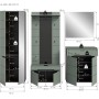Inn.Furn Garderoben-Set 5-teilig in Salbei und Grau 255 cm Cooper_10