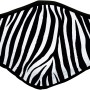Mund-Nasen-Schutz Baumwolle, Zebra-Muster, wiederverwendbar, mit Clip zur Fixierung.
