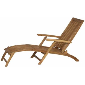 Siena Garden Deckchair Paleros aus FSC®-Akazienholz, mehrfach verstellbar und klappbar.