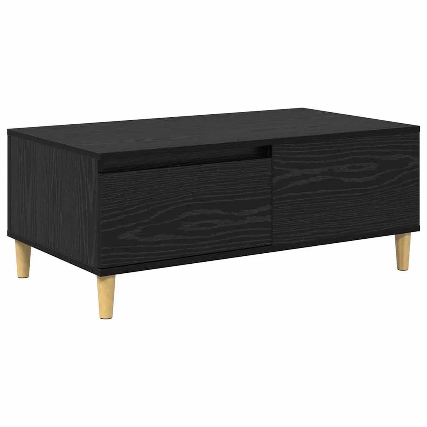 vidaXL Couchtisch Schwarz Eichen-Optik 90 x 50 x 35 cm Holzwerkstoff 881194 günstig online kaufen