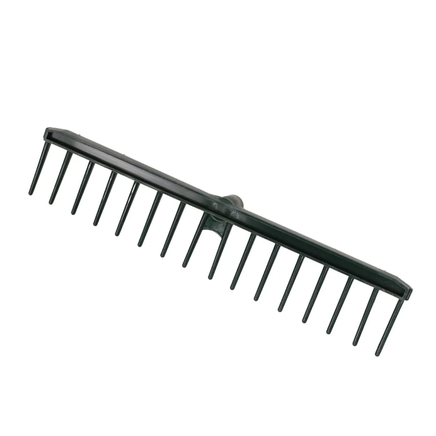 Galaflor - Kunststoffrechen 57cm mit 16 Zinken Gartenrechen Grün - Rechenaufsatz für Laub und Boden