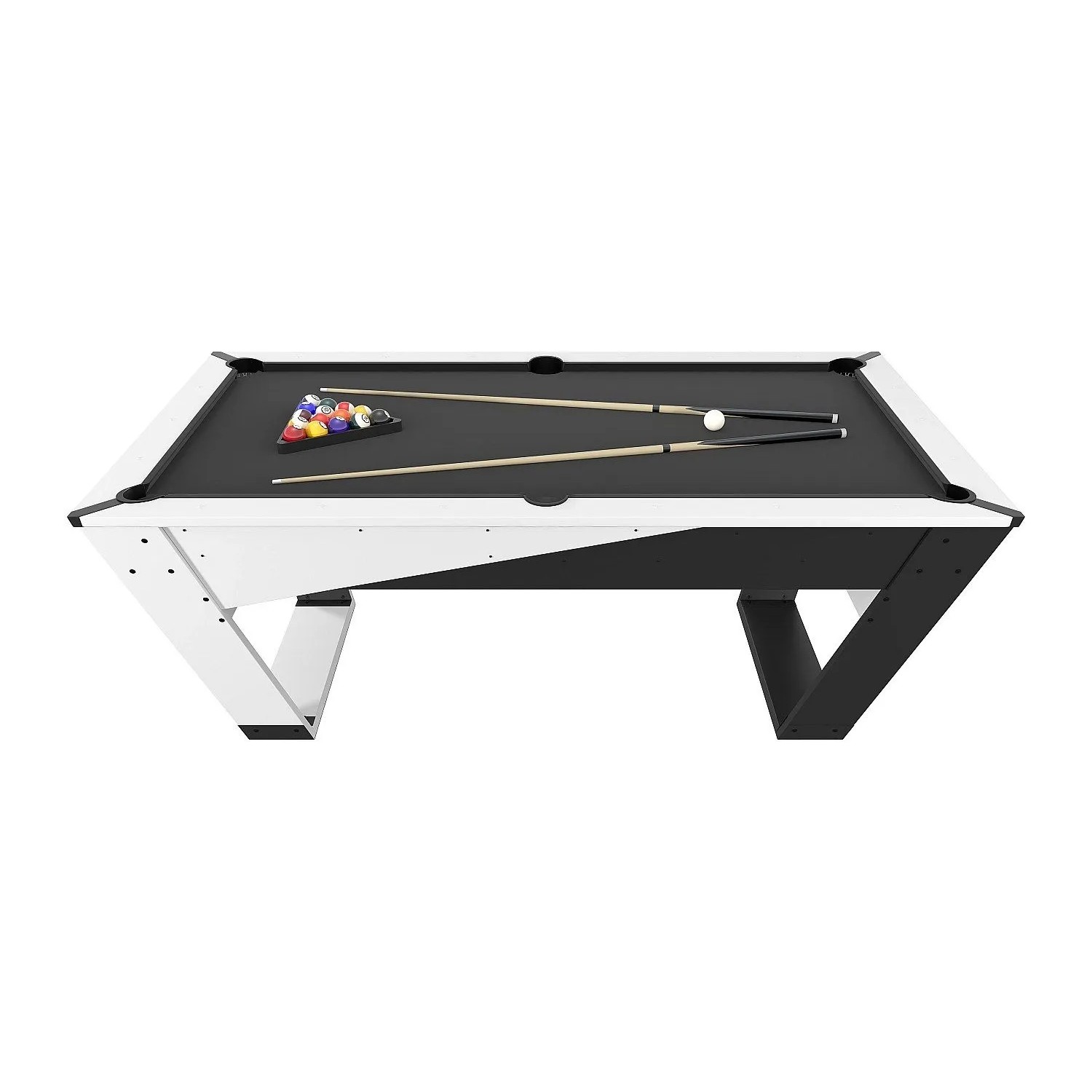 Vente-unique Billardtisch Harrison Schwarz  Weiß 213.4 cm