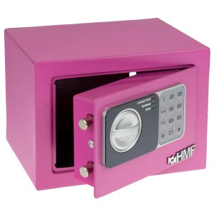 HMF 46126-15 Tresor Zahlenschloss Möbeltresor Klein 23 x 17 x 17 cm Pink
