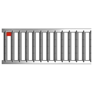 ACO Self Euroline Stegrost, 50 cm, Edelstahl, elektropoliert für Entwässerungsrinnen.