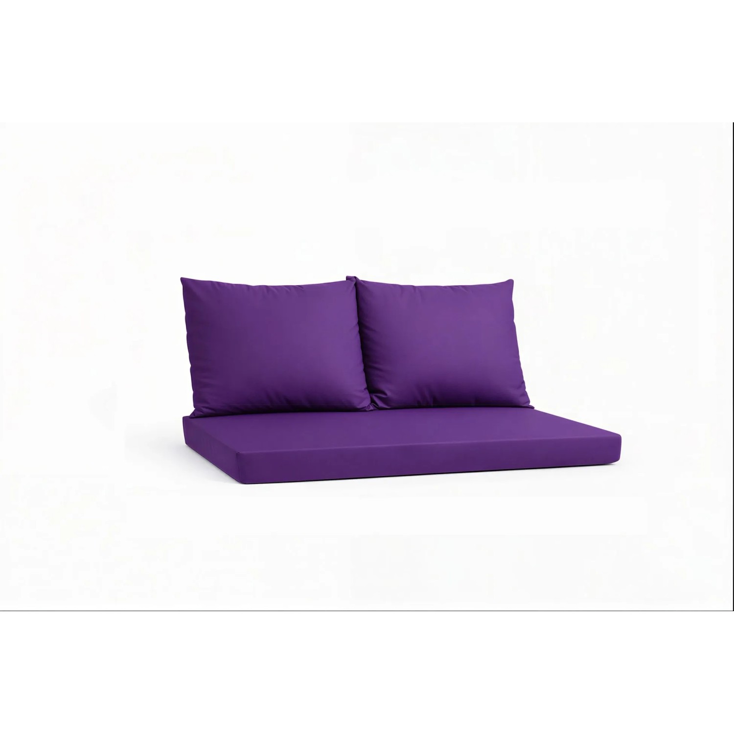Setgarden Triple Outdoor Palettenkissen Set 120x40x10cm Sitzkissen + Rückenkissen 2x60x50cm 1tlg Violett