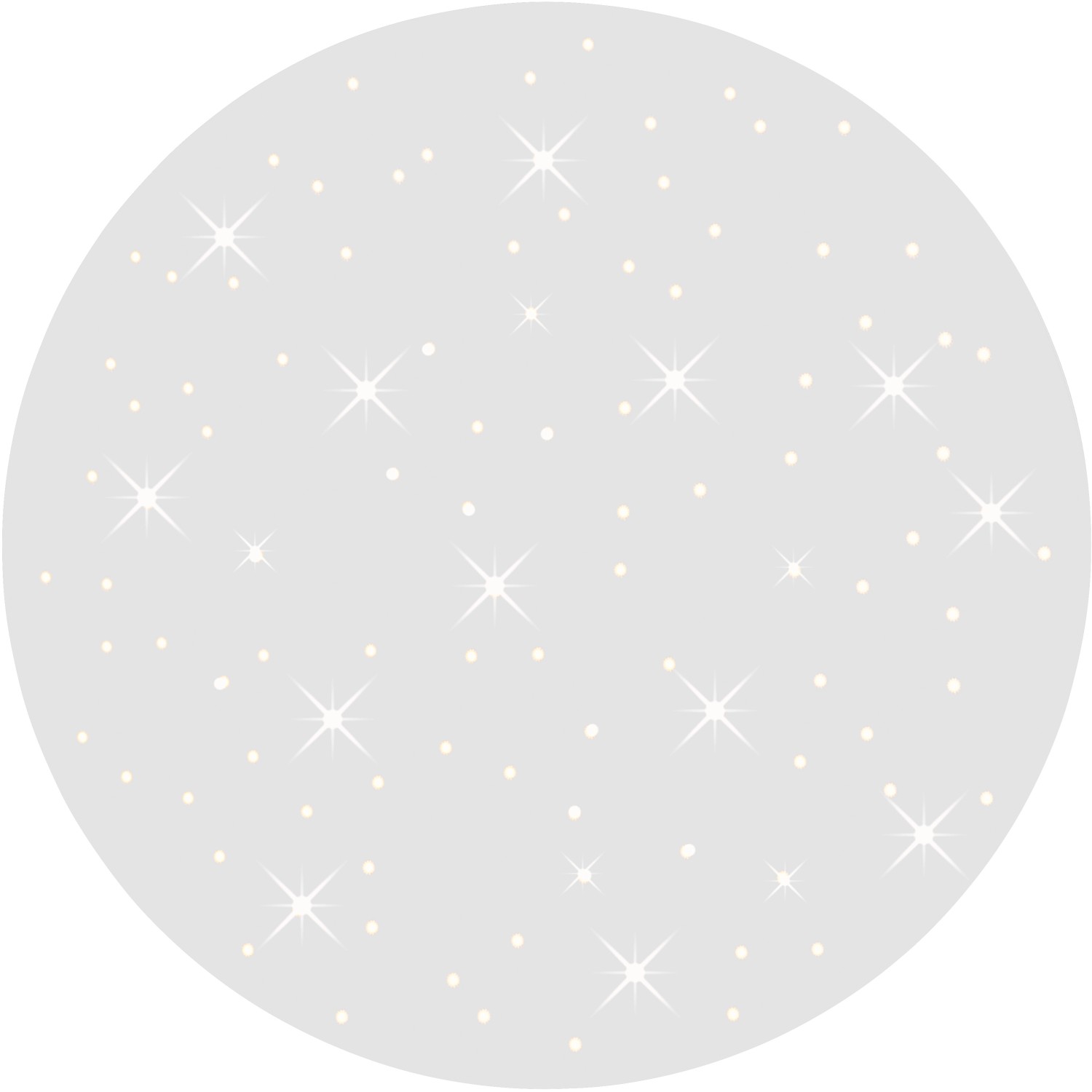 Weiße LED-Deckenleuchte Sternenhimmel (48x48cm) für stimmungsvolle Beleuchtung.