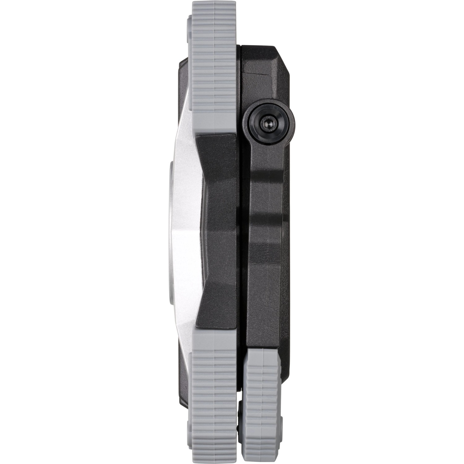 LED Akku-Baustrahler Rufus 1500 MA, mobil, 1500 Lumen, IP65, USB, Seitenansicht.